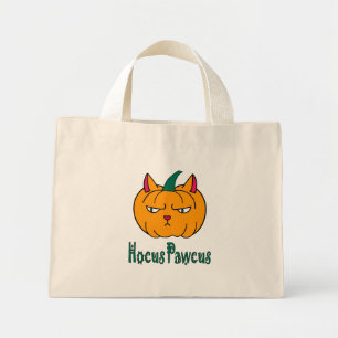 Bolsa Tote Mini Hocus pawcus Halloween abóbora gengibre magia