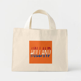 Bolsa Tote Mini Holland sobreposto à bandeira dos Países Baixos em
