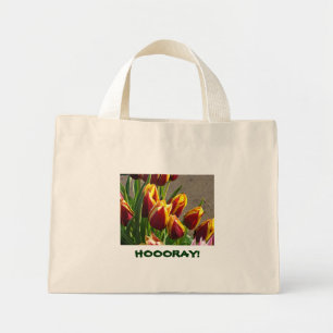 Bolsa Tote Mini HOOORAY! presentes Sacolas de Jardim de Tulipas da