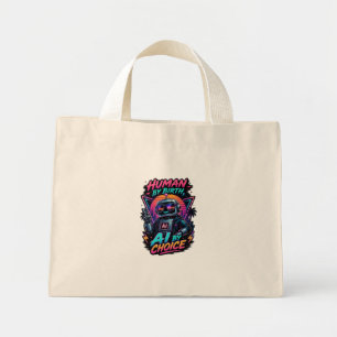 Bolsa Tote Mini Humano por Nascimento, IA por Escolha Camiseta Neo