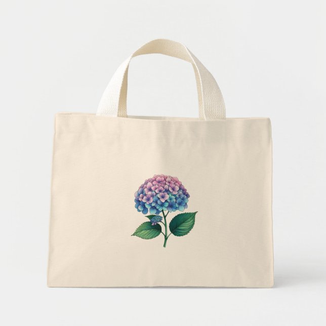 Bolsa Tote Mini Hydrangea Flower (Frente)