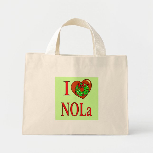 Bolsa Tote Mini I Heart (Love) NOLA, (Frente)