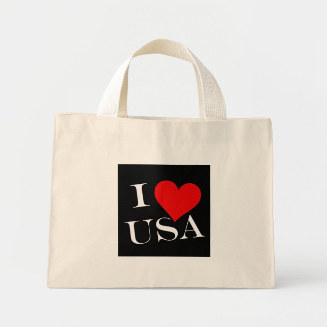 Bolsa Tote Mini I Heart USA wt ttcnt (Frente)