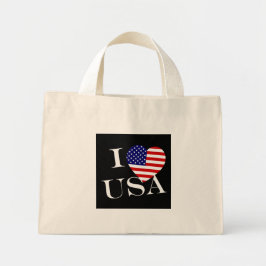 Bolsa Tote Mini I Heartflag USA wt ttcnt