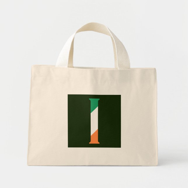 Bolsa Tote Mini I Monograma sobreposto à Irish Flag ttcn (Frente)