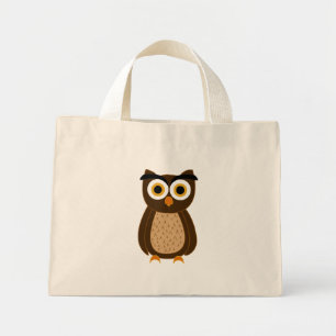 Bolsa Tote Mini Ilustração Encantadora de Coruja