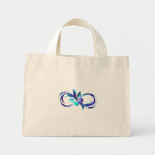 Bolsa Tote Mini Infinidade brilhante com borboleta mágica