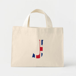 Bolsa Tote Mini J Monograma sobreposto à Union Jack Flag ttcnt