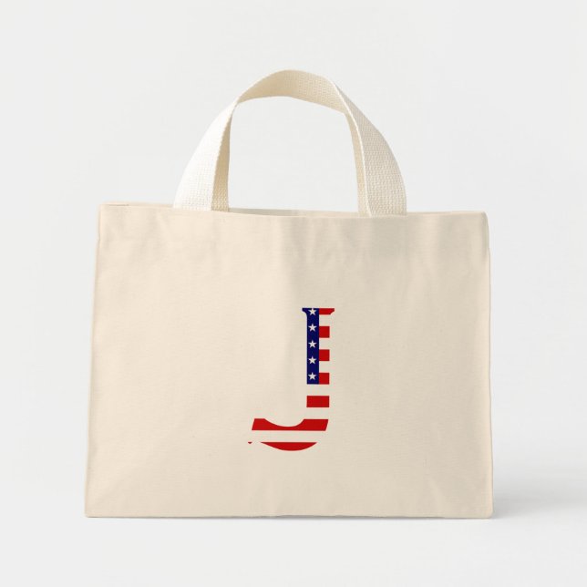 Bolsa Tote Mini J Monograma sobreposto ao SAI Flag ttcnt (Frente)