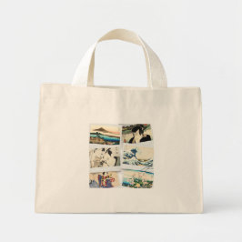 Bolsa Tote Mini Japanese Ukiyo-e Inspired Design with Hokusai's