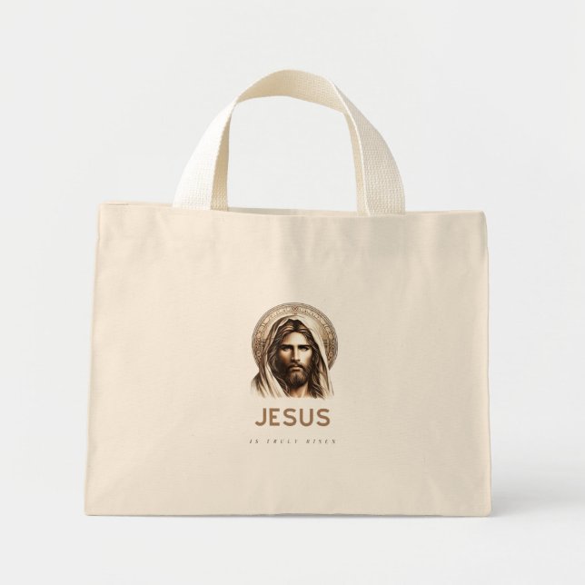 Bolsa Tote Mini Jesus ressuscitou verdadeiramente! (Frente)