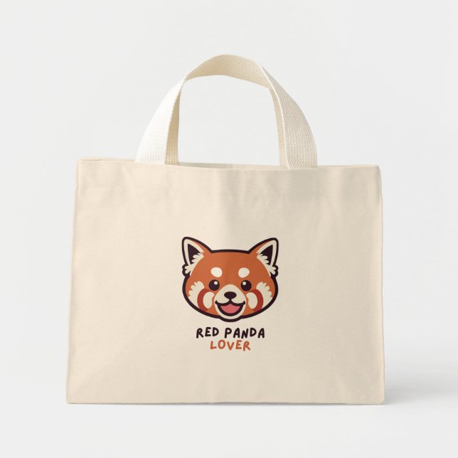 Bolsa Tote Mini Kawaii Red Panda Lover (Frente)