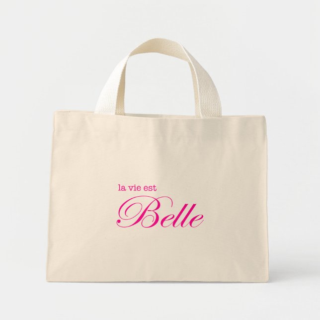 Bolsa Tote Mini La vie est belle (Frente)