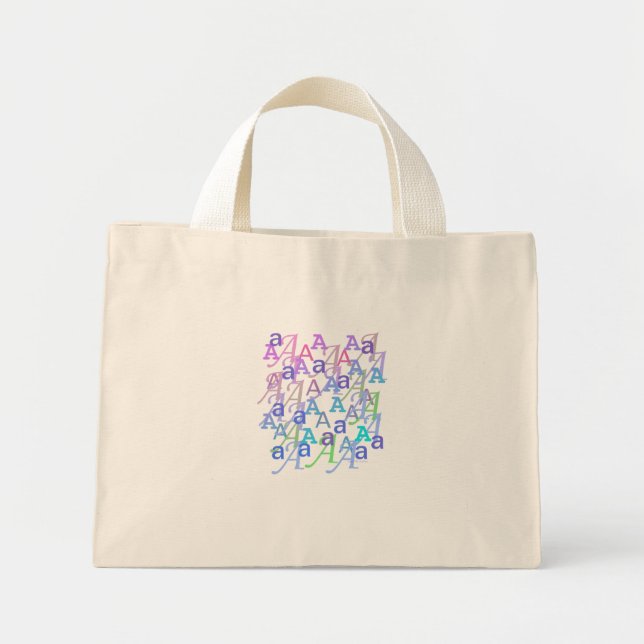 Bolsa Tote Mini Letter Confetti "A" (Frente)
