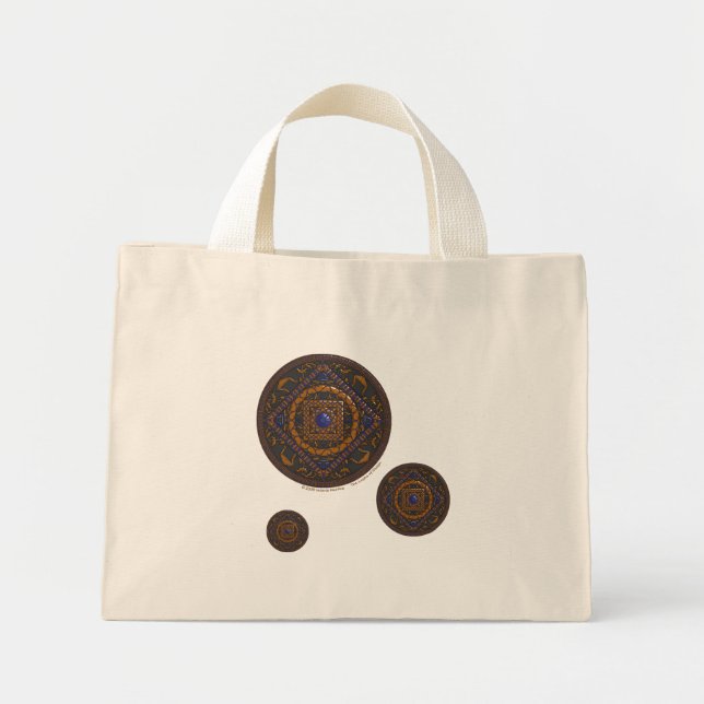 Bolsa Tote Mini Libra Mandala Tote Bag (Frente)
