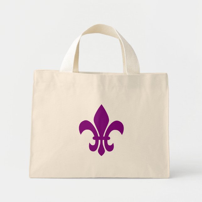 Bolsa Tote Mini Lírio-de-lis Roxo (Frente)