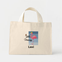 Little Princess Pink Flamingo Design - Tiny Tote
