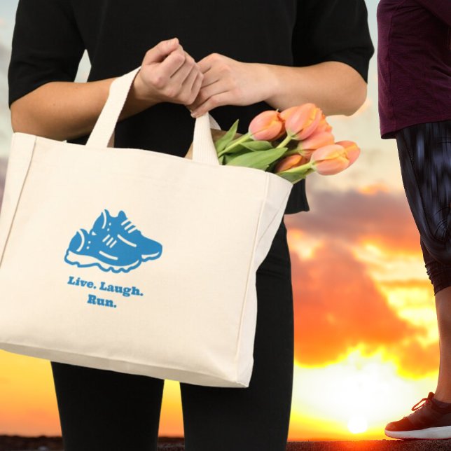 Bolsa Tote Mini Live Laugh Run Tote Bag (Criador carregado)