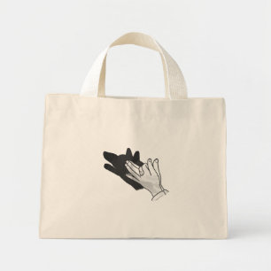 Bolsa Tote Mini Lobo Silhueta Mão