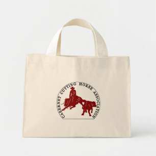 Bolsa Tote Mini Logotipo Bordeaux do Sac Cabernet CHA Naturel