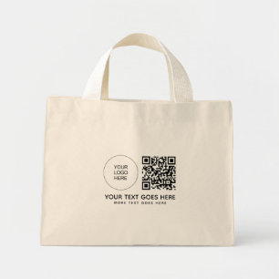 Bolsa Tote Mini Logotipo de empresa impresso lado a lado aqui Códi