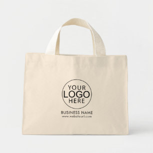 Bolsa Tote Mini Logotipo Moderno de Negócios Clientes Brindes Pers