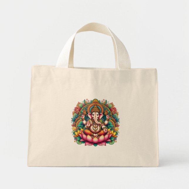 Bolsa Tote Mini Lord Ganesha Deus da Fortuna (Frente)