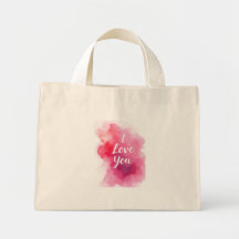 Love Tote Bag in watercolor