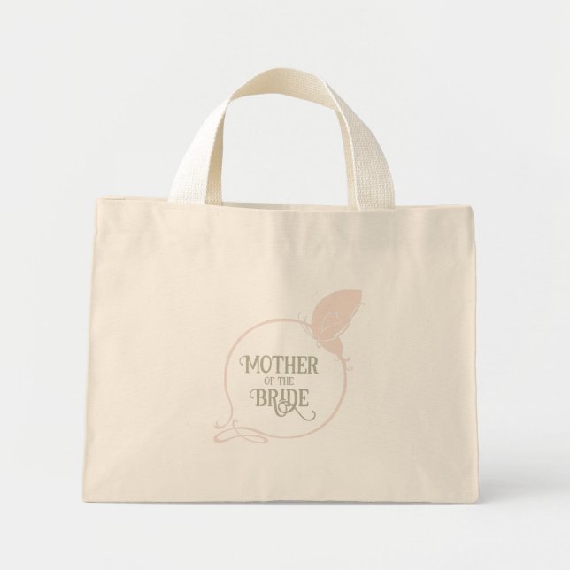 Bolsa Tote Mini Mãe da Noiva Art Nouveau Blush Butterfly (Frente)