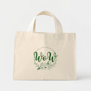 Bolsa Tote Mini MÃE de cabeça para baixo soletra WOW!