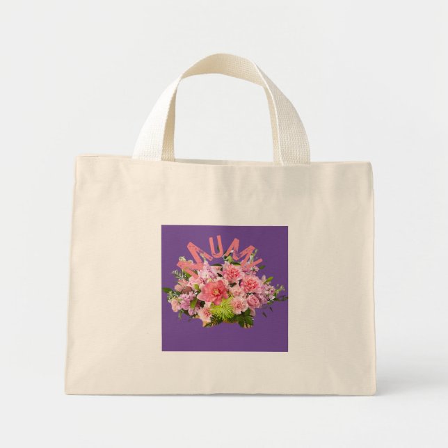 Bolsa Tote Mini Mãe! Flores (Frente)