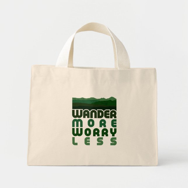 Bolsa Tote Mini Mais Preocupações Menos (Frente)