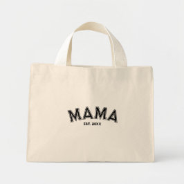 Bolsa Tote Mini Mamãe Est. Estilo de Esporte Negro do Ano Personal