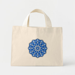 Bolsa Tote Mini Mandala em azul Tote Bag