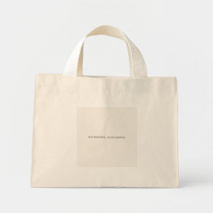 Bolsa Tote Mini Manhãs lentas, Crescimento Constante, Citação Mini