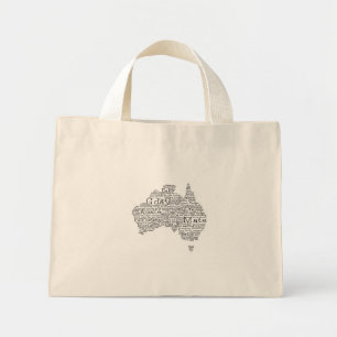 Bolsa Tote Mini Mapa das gírias australianas