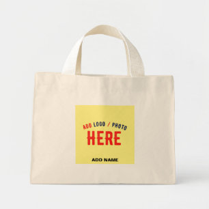 BOLSA TOTE MINI MARCA AMARELO PERSONALIZADO DO PASTEL AMARELO MODE