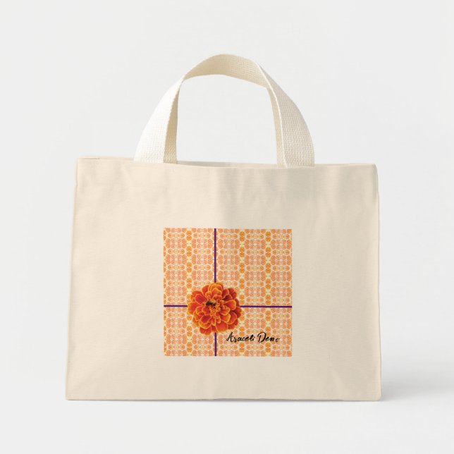 Bolsa Tote Mini Marigolds e Bee (Frente)