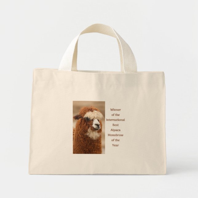 Bolsa Tote Mini Melhor Sobrancelha Unida de Alpaca (Frente)