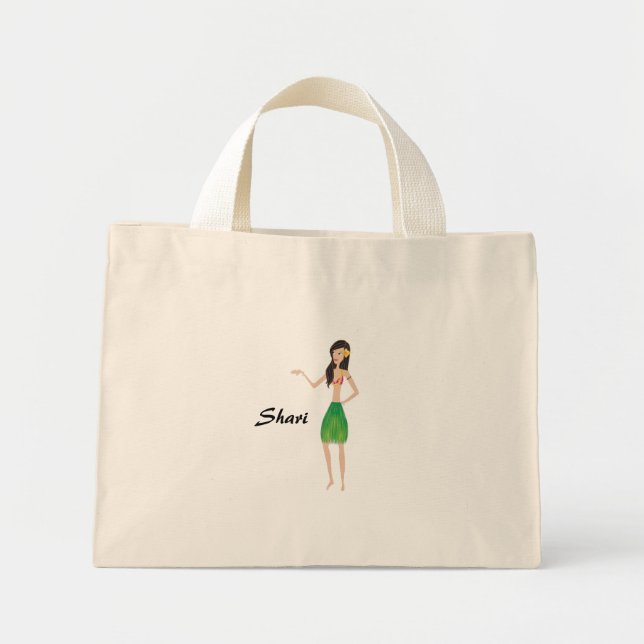 Bolsa Tote Mini menina de flor (Frente)