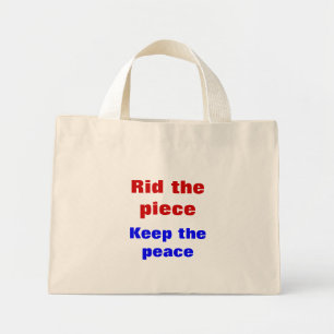Bolsa Tote Mini Mensagem de paz