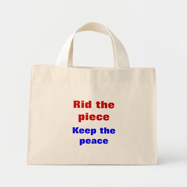Bolsa Tote Mini Mensagem de paz (Frente)