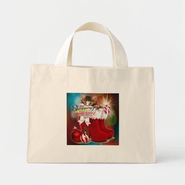 Bolsa Tote Mini Miau de gato Tote Bags (Frente)