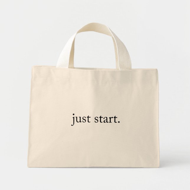 Bolsa Tote Mini Minimalist Inspirational Quote (Frente)