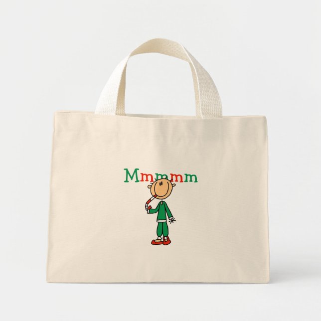 Bolsa Tote Mini Mmmm Candy Canes Camisetas e presentes (Frente)