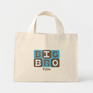 Bolsa Tote Mini MOD Bloqueia Big Bro - Blue & Brown Personalizado