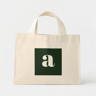 Bolsa Tote Mini Monograma Branco Pastel Fofo Verde  