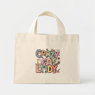 Bolsa Tote Mini Mulher de gato louca