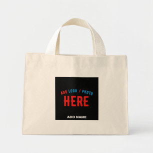 BOLSA TOTE MINI NA MODA MODERNO PERSONALIZÁVEL NEGRO VERIFICADO CO