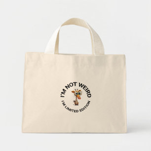BOLSA TOTE MINI NÃO ESTOU ESTRANHO, SOU UMA EDIÇÃO LIMITADA